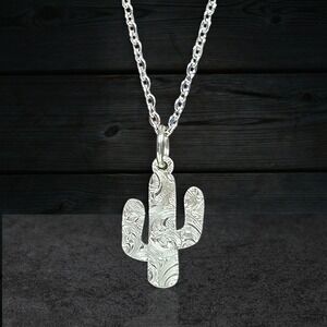 Montana Silversmiths Silver Cactus Necklace - NIB NEW